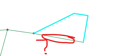 Polyline loop after split line at point